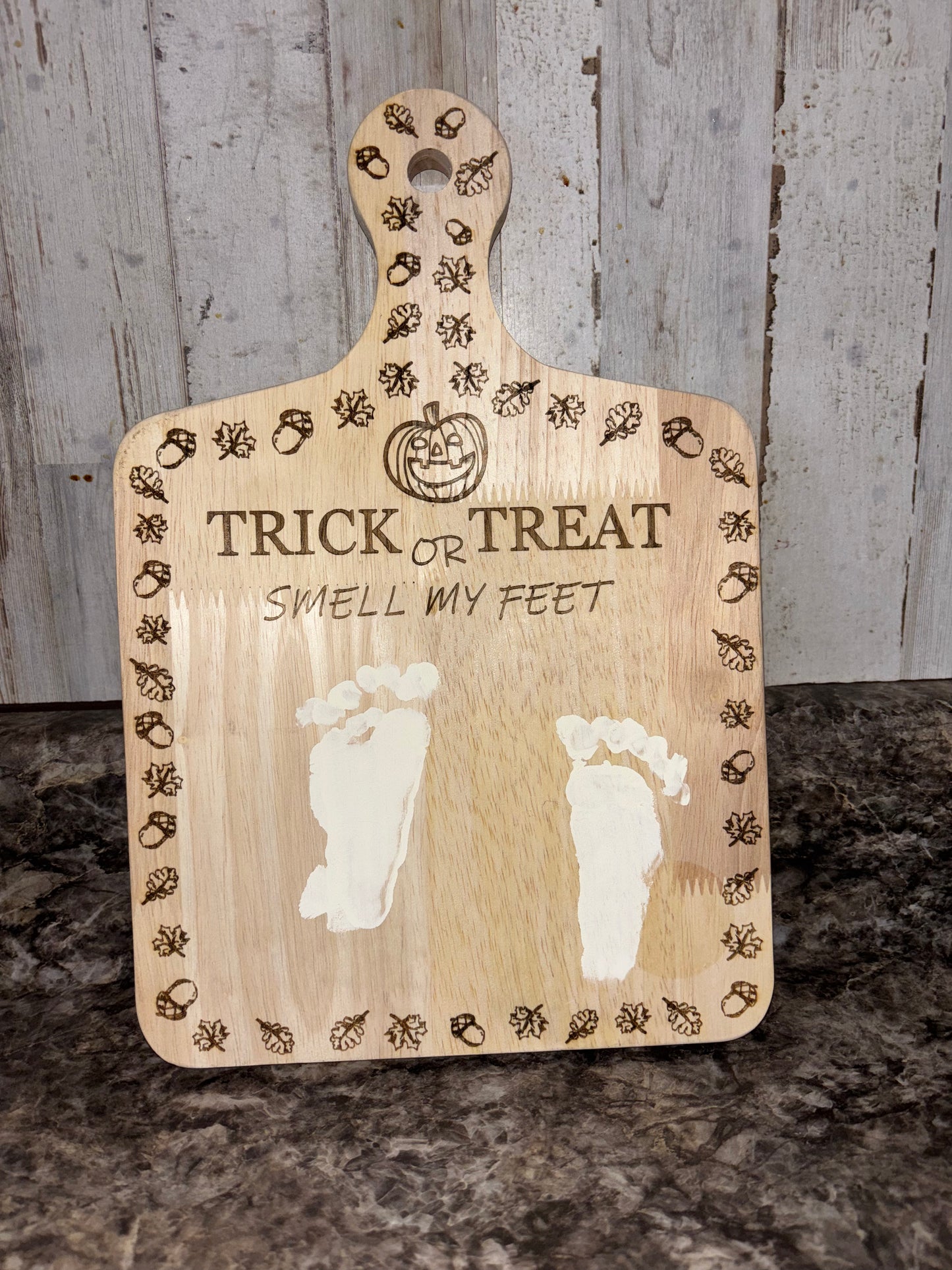 Double sided keepsake holiday board: Halloween+ thanksgiving